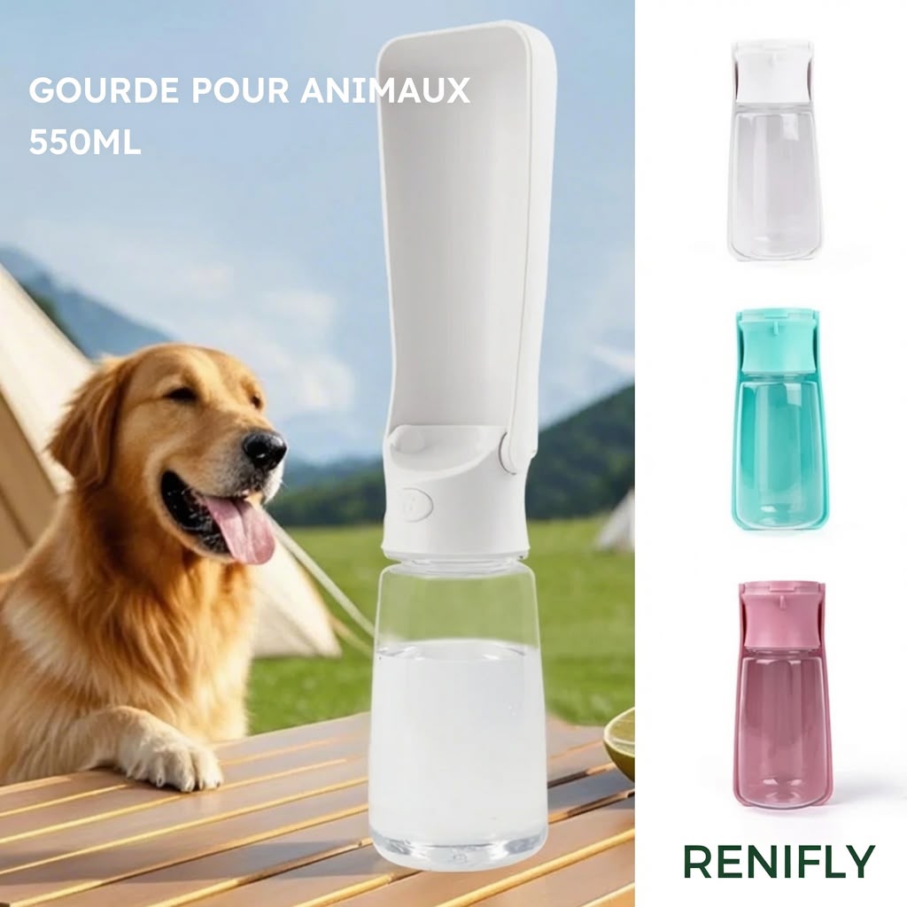 Gourde pliable Renifly repliée