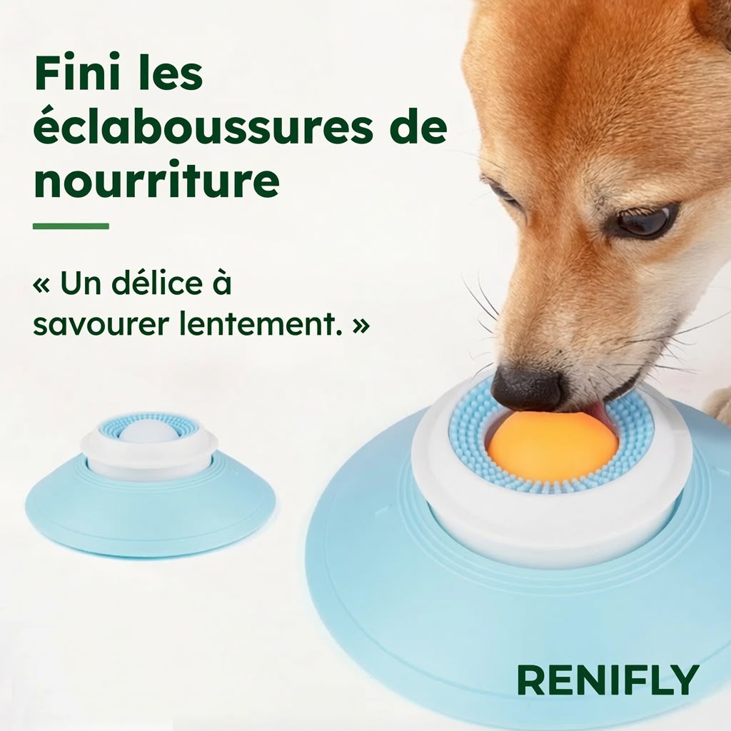 Gamelle léchante Renifly pour chien et chat