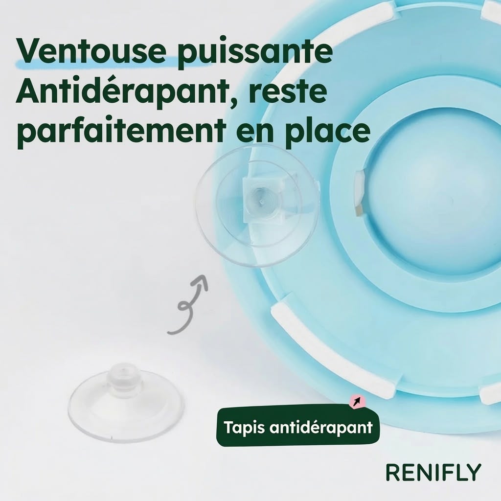 Gros plan sur la gamelle léchante Renifly