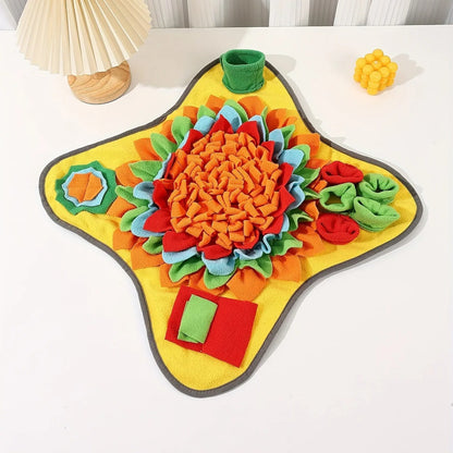 Tapis de fouille Renifly avec croquettes cachées dans ses plis